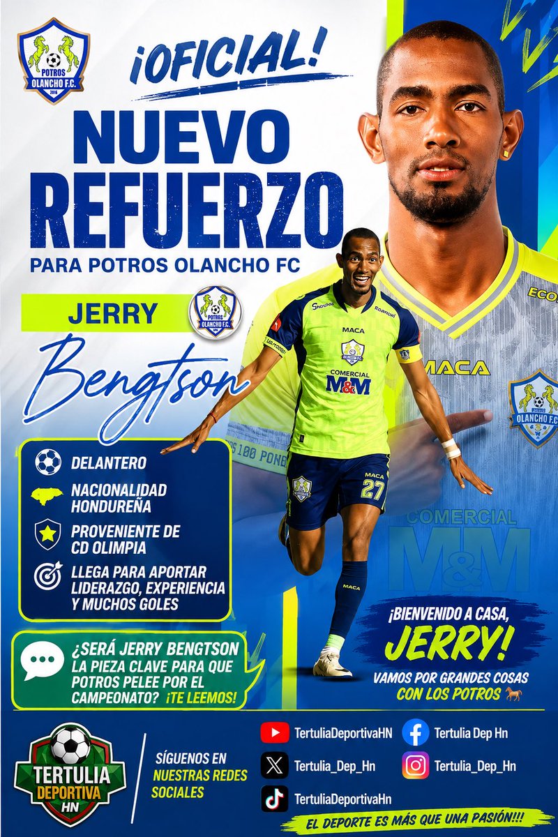 Tertulia_Dep_Hn's tweet photo. Bienvenido Jerry!

#noticiasdeportivas #debate #polemica  #futbol #TertuliaDeportivaHN #PotrosOlanchoFC #JerryBengtson #Fichajes #LigaNacional #FútbolHondureño #SomosDeporte #ElDeporteEsMásQueUnaPasión https://t.co/fjxw279wux