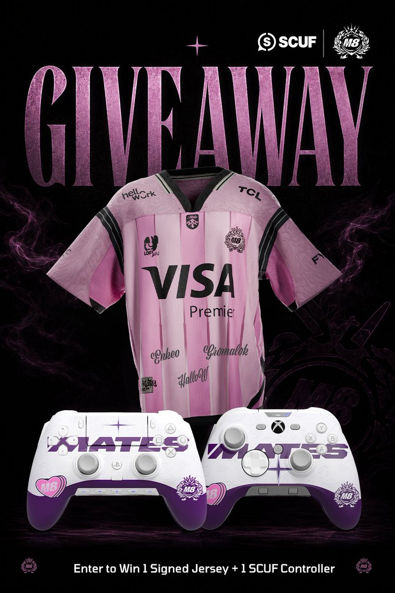 ScufGaming's tweet photo. GIVEAWAY 🚨 

One fan will win a Gentle Mates SCUF of their choice + a M8 Jersey (signed by the Warzone squad)  🏆

How to enter: 
✅ Follow @scufgaming &amp; @gentlemates
🔁 Like &amp; RT
💬 Tag one person + reply #SCUFM8

⏰ Winner picked Friday 8/7 https://t.co/k2cjZi0ePL