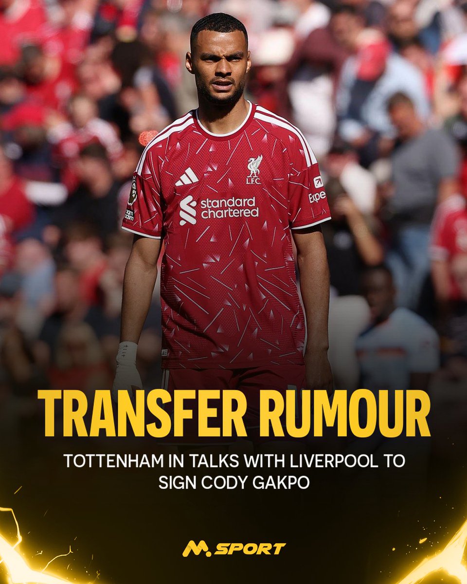 MSportOfficial's tweet photo. Spurs are reportedly in talks with Liverpool to secure Cody Gakpo.
Would this be a brilliant move for Tottenham or  should Liverpool keep hold of him?

Drop your thoughts below.
#MSport #TransferNews #PremierLeague #CodyGakpo https://t.co/YvJtaNRzGi