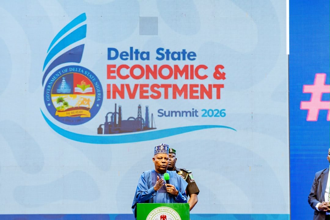 officialSKSM's tweet photo. The Vice President, Senator @KashimSM has endorsed the healthy cycle of competition among the 36 states of the federation, saying it is necessary to actualise Nigeria’s quest for prosperity, economic growth, human dignity, and job opportunities.

This, he said, is evident in the quality and ambition of the investment summits organised by the states across the country, emphasising that the nation’s strength lies in the proactive economic awakening of its subnational governments rather than just the government at the centre.

Senator @KashimSM, who stated this on Monday in Asaba, the Delta State capital, during the state’s Economic and Investment Summit 2026, organised by the @DSGovernment, reiterated the need for states to transition from basic asset documentation to practical execution and job creation.

“The cycle of competition among our states is now evident in the quality and ambition of the investment summits convened across the federation. Every state possesses immense promise, but each must define a trajectory unique to its history, geography, people and comparative advantage.”