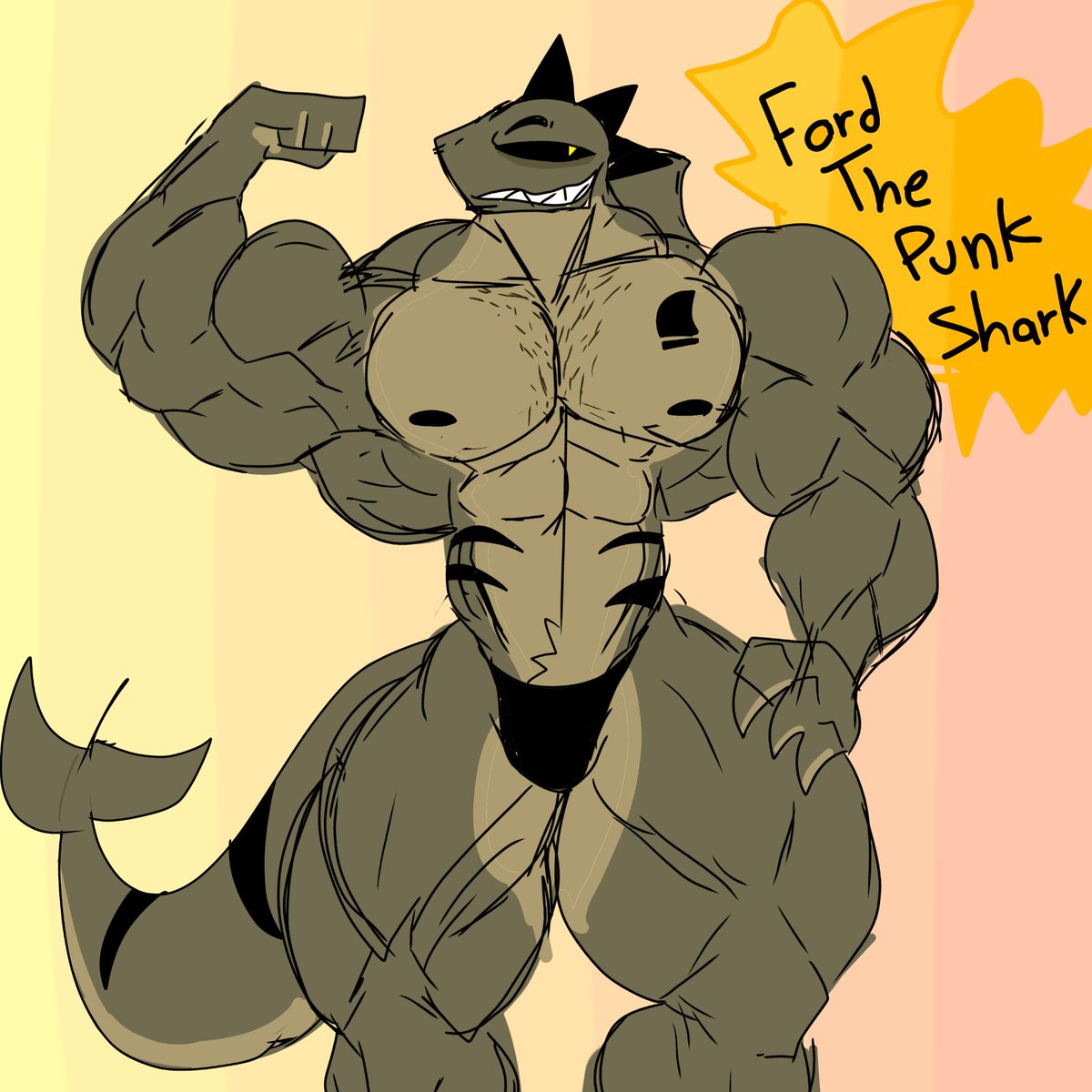 XavierPere23554's tweet photo. It's been a few days and I'm happy to reveal that ford (the punk shark) has his rework design and to be honest he looks hotter than ever @w@ 

Art by the docks from @DBE2782! https://t.co/9a3AVJNqnj