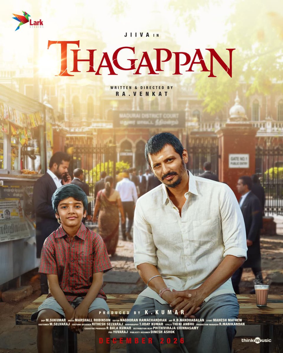 V2Cinemas's tweet photo. Everything is fair in a father’s love❤️‍🔥

Presenting the world #Thagappan !

In Cinemas December 2026.

@larkstudios1 @JiivaOfficial @rajisha_vijayan @LakshmyRamki @ravenkatdir83 @dopmsukumar @Inagseditor @MaheshMathewMMS #BalaKumar @dineshashok_13 @Udaykumar_Mix @prithivipradeep @kumarkarupannan @thinkmusicindia @proyuvraaj