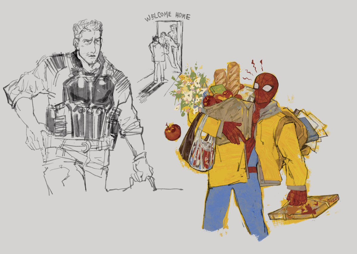 Dayiiting's tweet photo. #spiderman 
doodle https://t.co/5zZpe64lfa