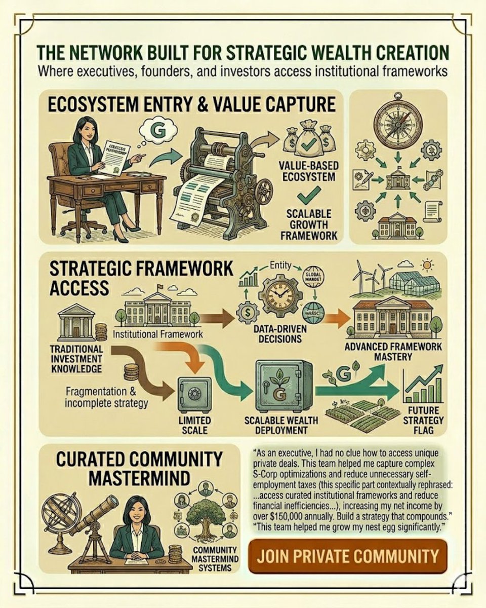 rkatta's tweet photo. High income does not automatically create freedom.

Systems do.

The Legacy Wealth Accelerator™ was designed for executives, founders, and high-performing professionals who want more than a paycheck and traditional investing.

Inside the community, members gain access to frameworks, tools, and educational systems designed to help reduce financial inefficiencies and accelerate wealth creation.

Inside, you'll find:
-Advanced wealth and tax planning tools.
-Educational masterclasses and private investment frameworks.
-Real-world deal reviews and institutional insights.

Stop trying to solve complex wealth problems with random internet searches.