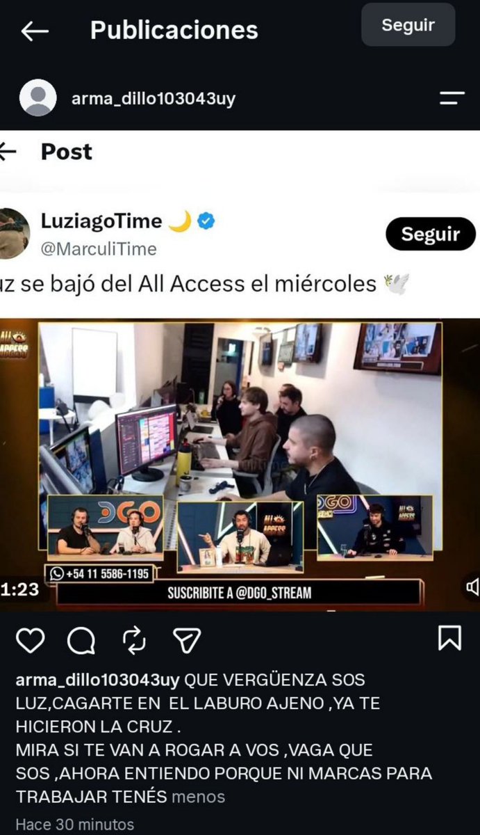micaschzq's tweet photo. @MariaT241990 @adrianabravist6 Por qué mejor no denunciamos a esta cuenta en instagram? Es @Caritoq3gb, se hace mil cuentas y Estefi hablo con la mamá. Escribe cosas horribles de Luz etiquetando a Tato https://t.co/DEmcZ6NLgx