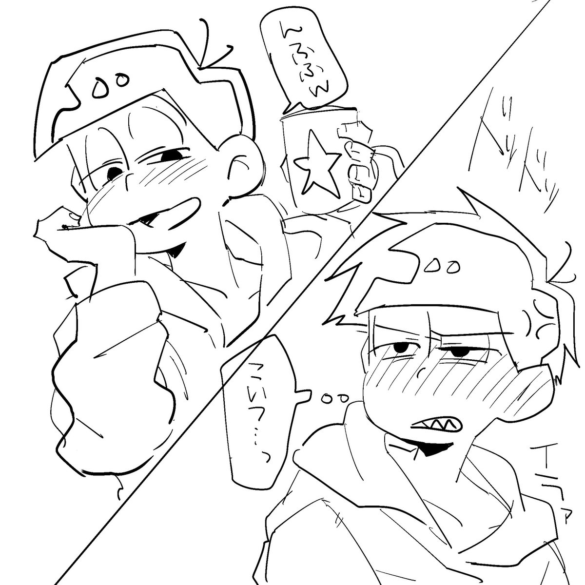 bun3282's tweet photo. こういう一おそばっか描いてまう https://t.co/TcfpgjmYuL