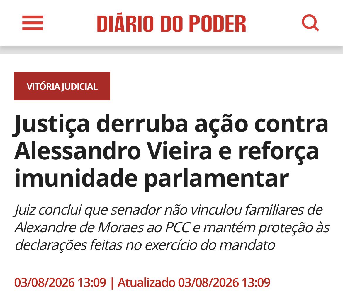 mauad_joao's tweet photo. Ainda existem juízes em Pindorama. Só espero que o pobre coitado não venha a sofrer retaliações dos donos do poder por cumprir a lei, mas acho difícil que não aconteça… https://t.co/o36xSjuHQZ