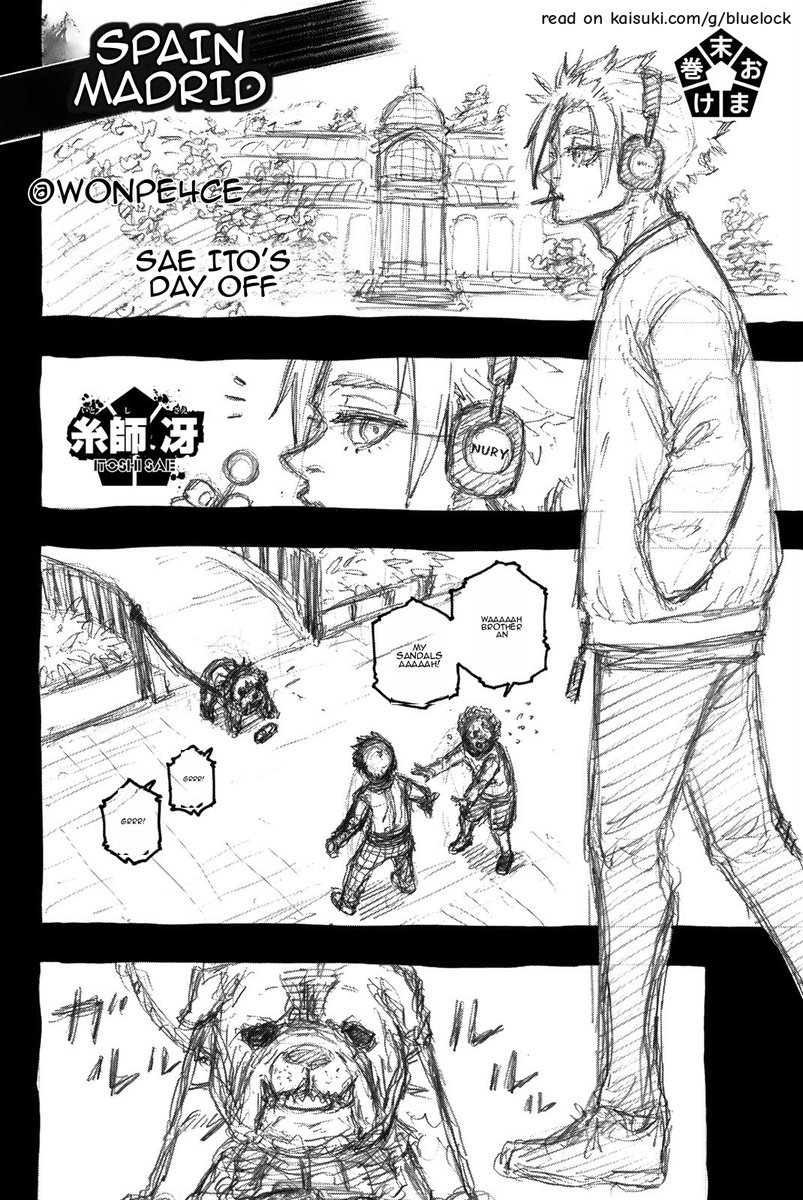 WONPE4CE's tweet photo. Sae's Day Off. Extra from Blue Lock Volume 40. 

#BlueLock #Vol40 https://t.co/OdTO7cfO7m