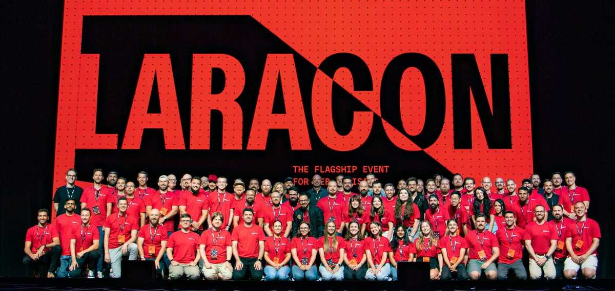 taylorotwell's tweet photo. What an amazing Laracon last week. It was great to see everyone and feel the energy and excitement around what we're all building together. I always come away super inspired and energized.

We announced a lot of stuff 🧵 https://t.co/Qm3M1ok7O2