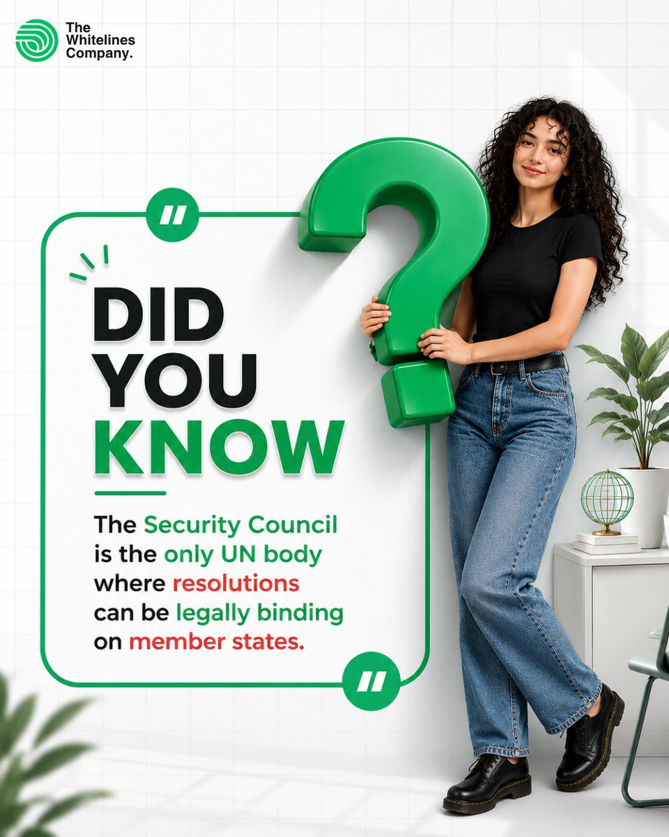 whitelines30's tweet photo. 🫨 Did you know?

Not every UN resolution carries the same weight.

The Security Council is the only UN body whose resolutions can be legally binding on member states.

Great delegates don't just know the agenda—they understand the institutions behind it.

Join @whitelines30 !! https://t.co/PeSfyjVMsL