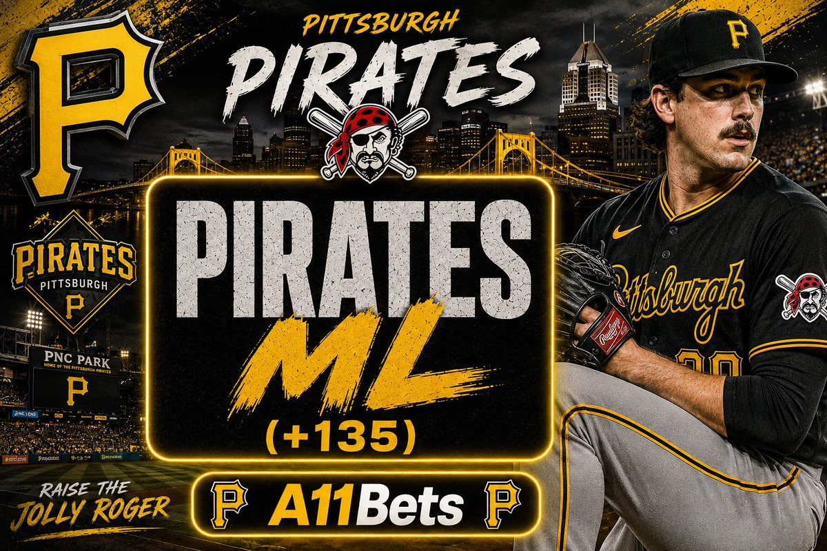A11Bets's tweet photo. FREE MLB PLAY ⭐️

Pirates ML (+135) 

LIKE = TAILING ❤️

14-3 Last 17 Free Plays 📈 https://t.co/sRJ8IRfMEG