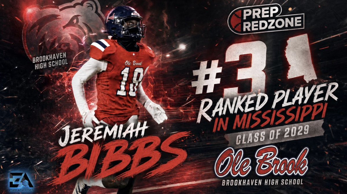 ESPN3ALLDAY's tweet photo. Jeremiah Bibbs
#3 Ranked player  2029 class in Mississippi @PrepRedzoneMS https://t.co/JGxhmzmuvo