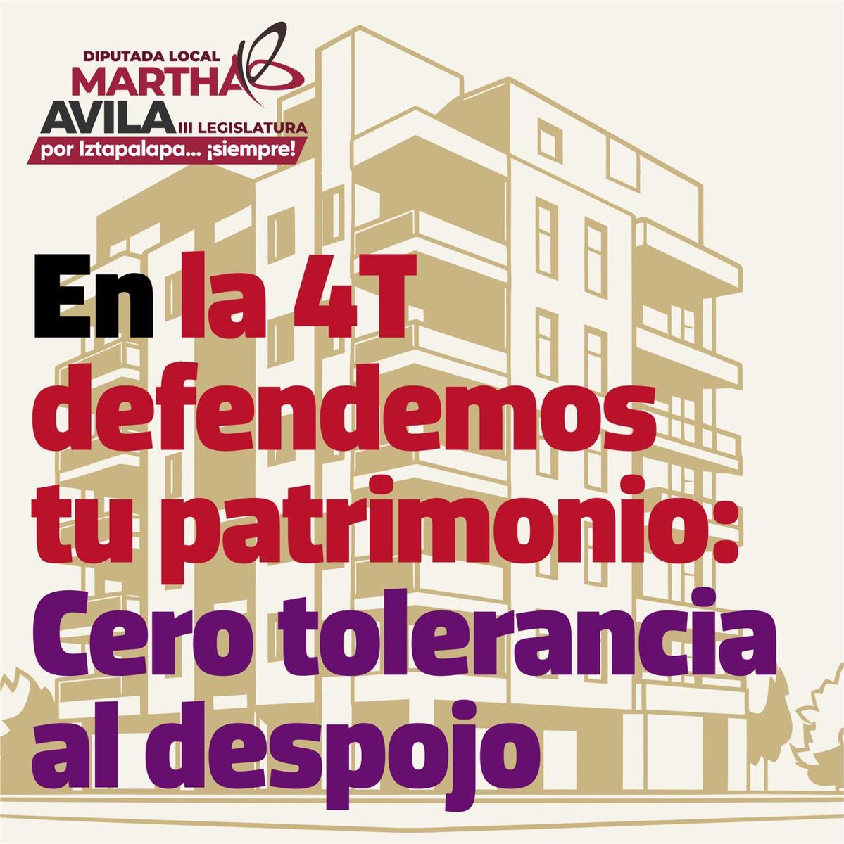 MarthaAvilaCDMX's tweet photo. El despojo no puede seguir lastimando el patrimonio de las familias.
En la Ciudad de México respaldamos una estrategia integral para combatir este delito: leyes más fuertes, instituciones coordinadas y acciones contundentes para cerrar el paso a quienes buscan apropiarse ilegalmente del hogar de las y los capitalinos.