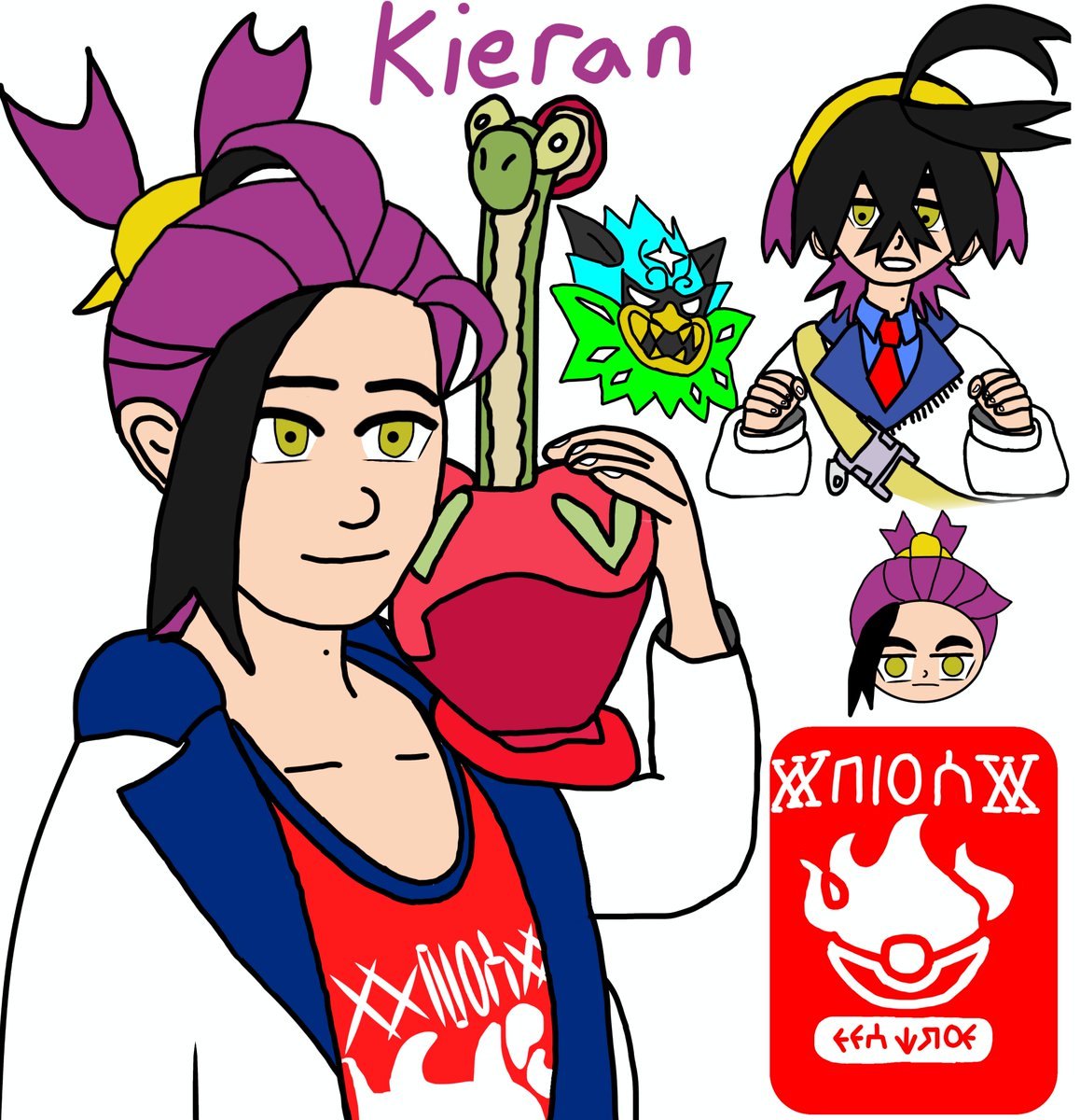 OMO_PIE's tweet photo. Kieran and Carmine aka Pokemon Sunny and Mari lol https://t.co/O0vFpZmgso