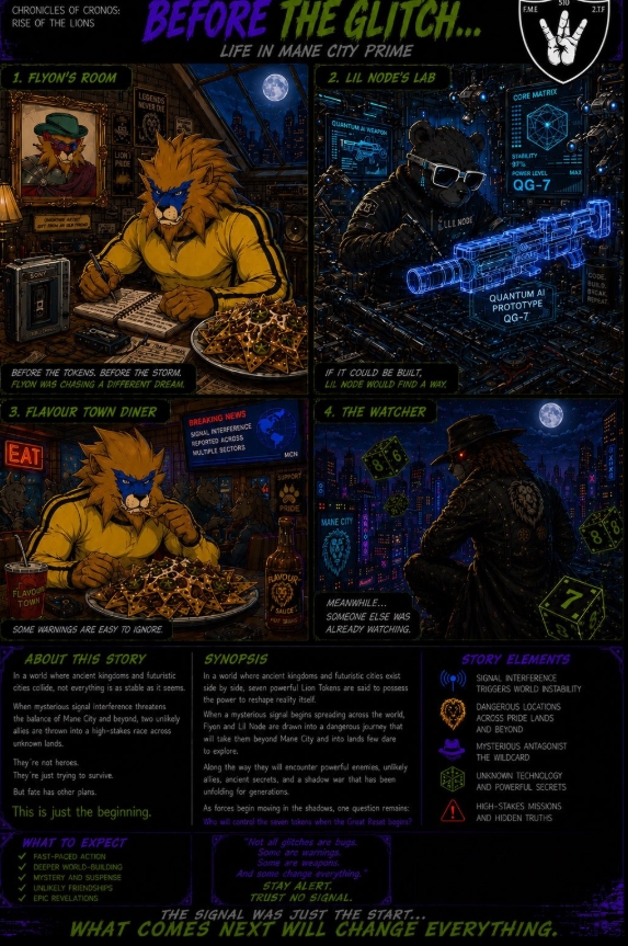 FlystaMediaEnt's tweet photo. Before the glitch, life looked a little different.
Some people saw it coming. Most didn't.
https://t.co/FgXdcIiNrO
#FME #ChroniclesOfCronos #RiseOfTheLions #ComicBooks #IndieComics #Storytelling #AdventureComics https://t.co/hf1Bn7tAqu