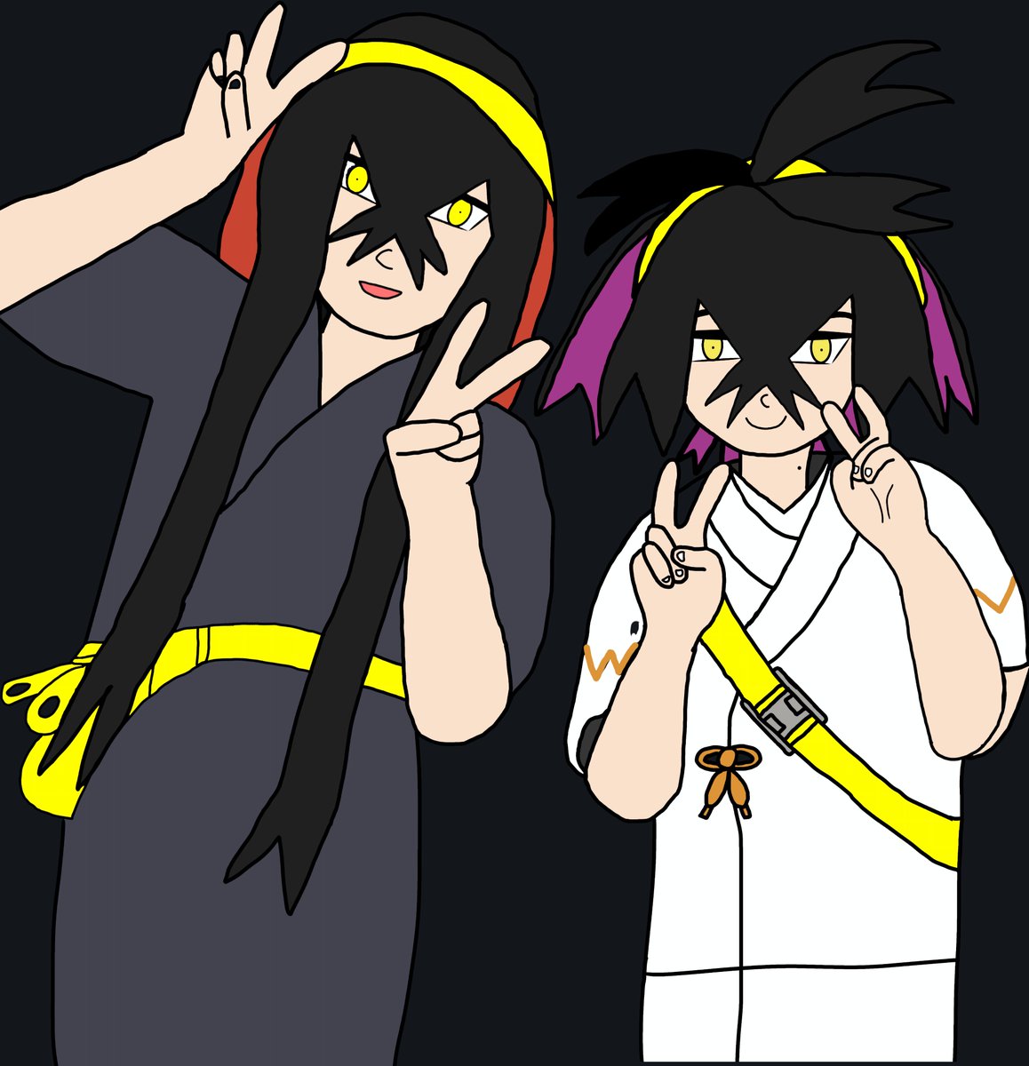 OMO_PIE's tweet photo. Kieran and Carmine aka Pokemon Sunny and Mari lol https://t.co/O0vFpZmgso
