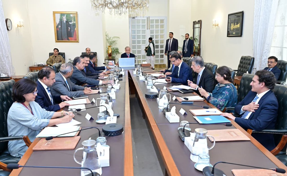 PakPMO's tweet photo. Prime Minister Muhammad Shehbaz Sharif chairs a meeting on promotion of Private Equity to boost investments. Islamabad, August 3  2026. https://t.co/tmJ0vVulH7