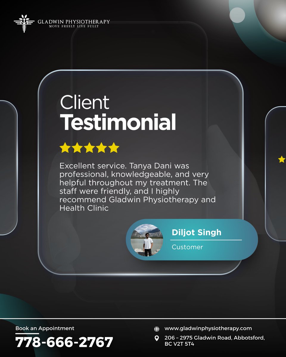 mobility_physio's tweet photo. ⭐⭐⭐⭐⭐ Thank you for your wonderful review! Helping our patients reduce pain, restore mobility, and return to the activities they enjoy is what drives us every day.

📍 Trusted Physiotherapy in Abbotsford

#PhysiotherapyInAbbotsford #PatientReview #GoogleReview #BackPain https://t.co/3pnta5tTN3