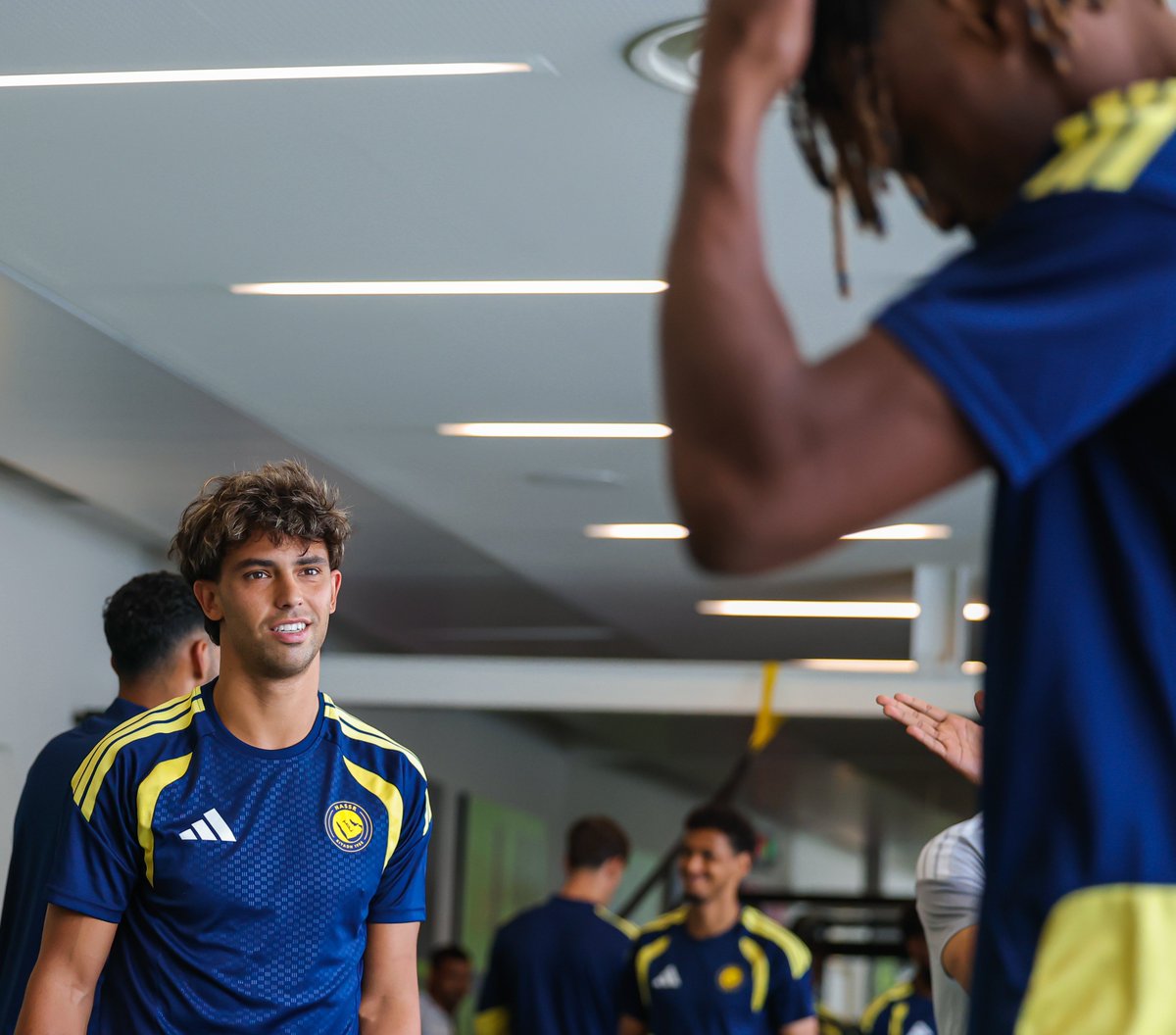 AlNassrFC's tweet photo. في الصالة الرياضية .. تدريبٌ صباحـي ☀️ https://t.co/pCAP91RRts