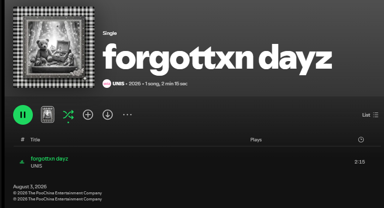 UnisEras's tweet photo. wait sorry for reviving this account pero was UNIS spotify hacked idk what's going on?? https://t.co/3pFAZerb06