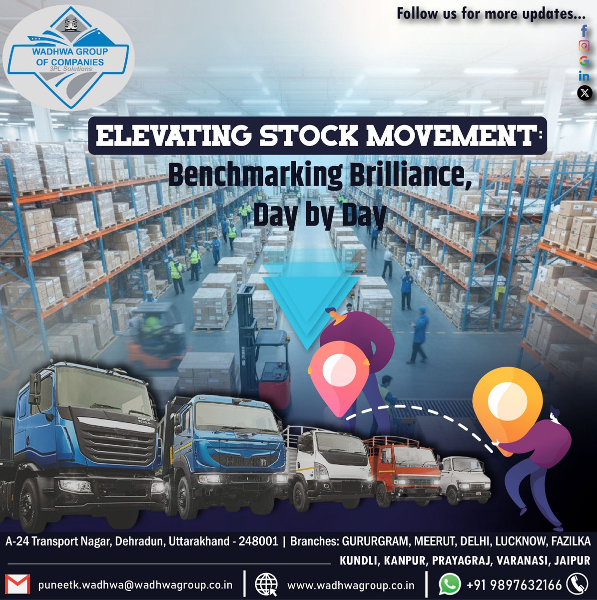 wadhwaGoC's tweet photo. 🚚📦 Every movement matters, every delivery counts.

At Wadhwa Group of Companies, we transform logistics into a seamless journey with smart warehousing, efficient stock movement, and reliable transportation solutions that keep your business ahead of the curve. ⚙️📍 https://t.co/QLI4eqrSsf