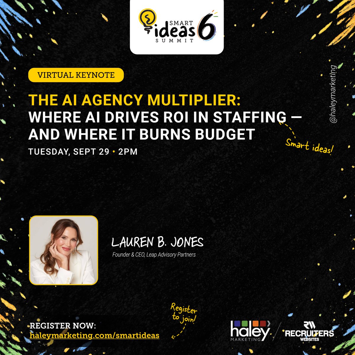 haleymarketing's tweet photo. Lauren B. Jones will help staffing leaders understand where AI delivers measurable ROI and where firms are wasting valuable time and money.

If you're investing in AI this year, make this free session part of your plan. https://t.co/hLSvMmug0L https://t.co/DH7KccxKZj