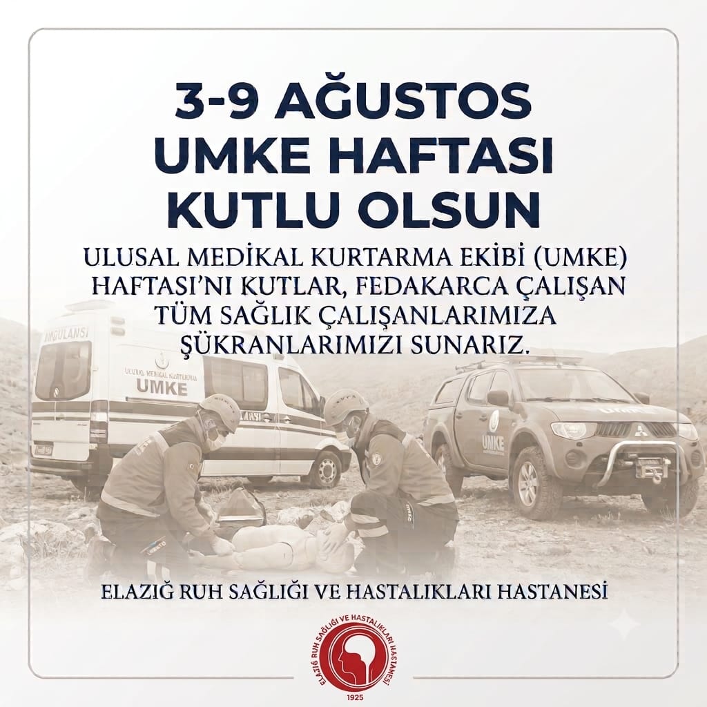 ElazigRuh's tweet photo. En zorlu iklim ve arazi şartlarında bile "önce insan" diyerek hayatını riske atan, medikal kurtarma hizmetlerimizin güvencesi olan tüm UMKE gönüllülerimize teşekkür eder, 3-9 Ağustos Ulusal UMKE Haftası'nı en içten dileklerimizle kutlarız. https://t.co/Cq9iE0O2hb