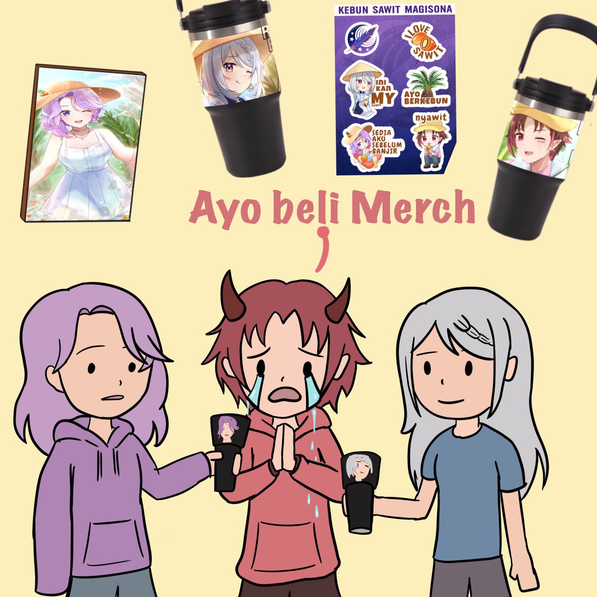 Magisonaid's tweet photo. @iofielFeliz @reikaayasa @lyraazaleaa Daripada bikin banjir, mending nyawit sama merchandise dari MagiSona!
Jangan lupa CO yaa (biar Fiel, Lyra, dan Reika gak bokek lagi)
https://t.co/u3xQkq7zVZ
Story by Lyra Azalea
Comic art by Arez Yudhistira
(9-10/10)
#MagiSona #VTuber #MerchVTuber #Nyawit https://t.co/T4RkgF14Eq