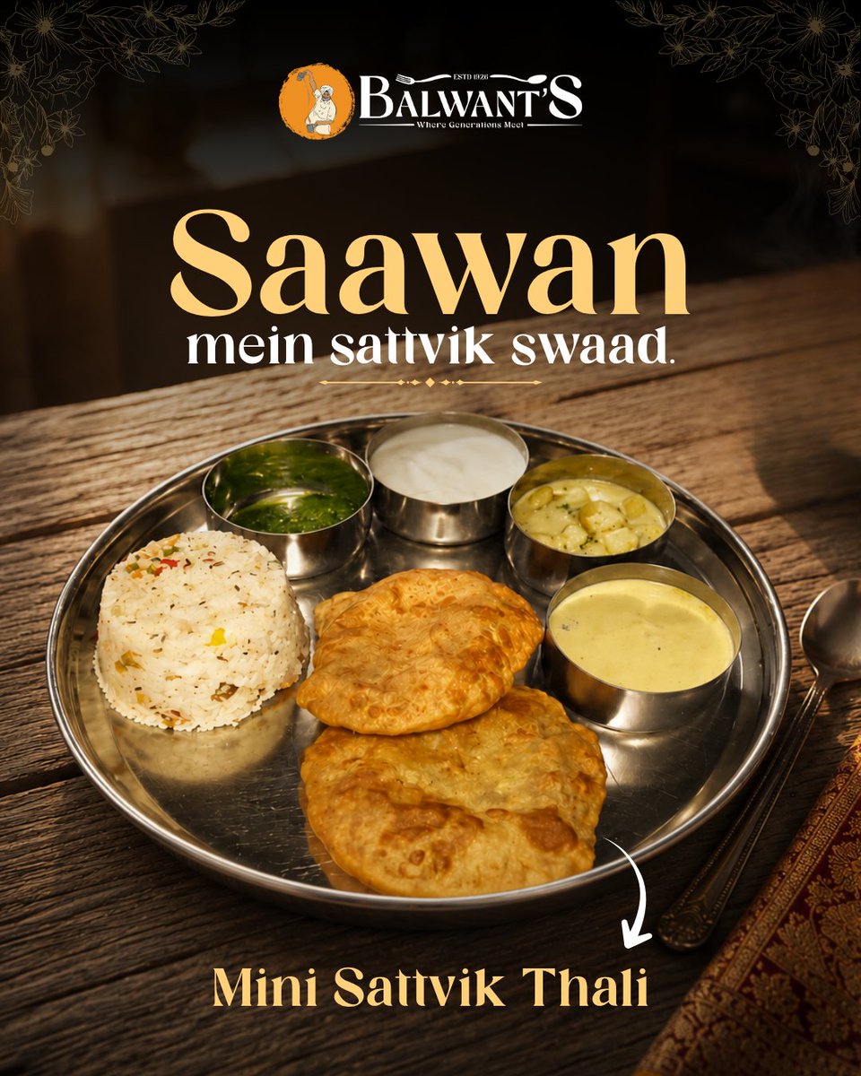balwantdhaba's tweet photo. This Saawan, savour food rooted in tradition, devotion, and sattvik goodness.
#balwants #saawan #sattvik #sawanfood #pureveg #kolkatafood #heritageeats https://t.co/WH2fJ7vS3L