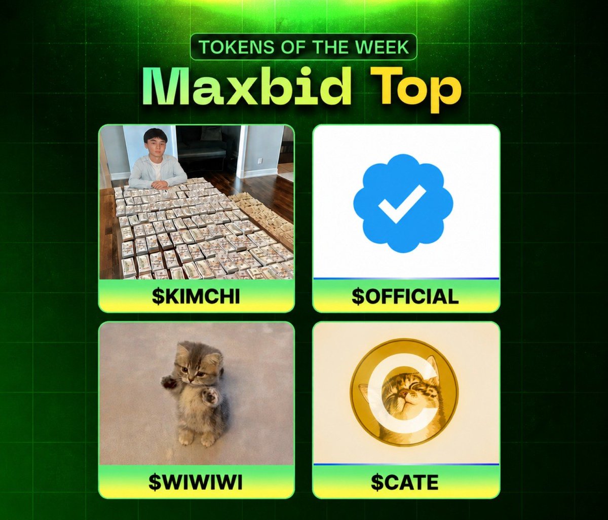 maxbidbro's tweet photo. maxbid tokens of the week are heating uppp 🗣️

which one you got?

$kimchi solana:8rWNVQoFyhWgKfBQGo1o7va5imP9rYT9jNroDqN4pump solana:3XEe11RMNqNTka33ik2yEmr3siUWmFQWSESP9Ejepump solana:84JwffevVW4McuAiTBm5avGA7WXQWTfiTtJTzkgSpump https://t.co/hGll6x1QL5