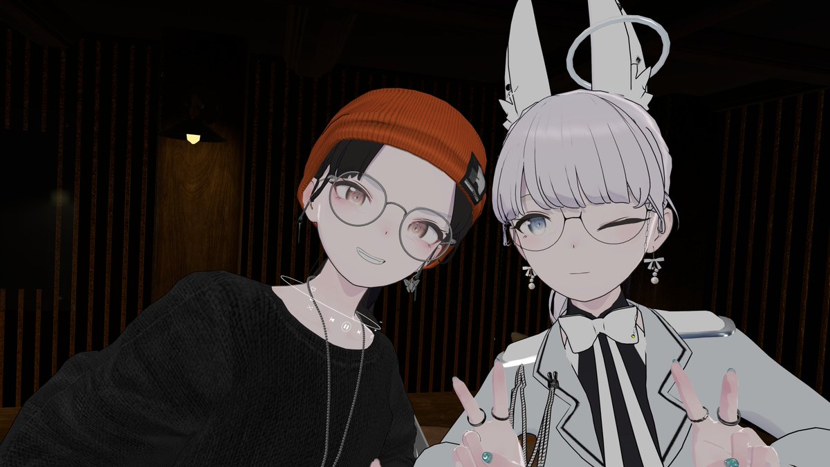 live_sonatu's tweet photo. 昨日はメガネ祭りに参加していただいているビリヤードバーTAGERIさんにお邪魔していました！
とてもかわいいメガネのLapwingちゃんみれて眼福でした！
それとフレンドにビリヤード2勝しました！
#TAGERI_VRC #VRCメガネ祭り https://t.co/NYZ7O5ipi6