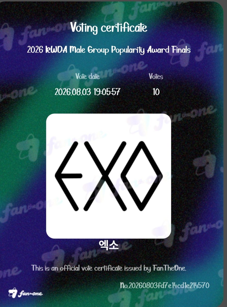 Loey__1485's tweet photo. 🌊 WAVE CHAIN STARTED!
It's time to show EXO-L's power! 💪
Vote for EXO in the Male Group Popularity Award and don't forget to drop your proof & tag the next voters. Let's keep the wave going! 🩶
@lforxoexo_ @masyeolie
@Miseri1485
#VoteForEXO #WaveChain
#EXOForKWDA2026
#EXO https://t.co/LTyXcyXu6C