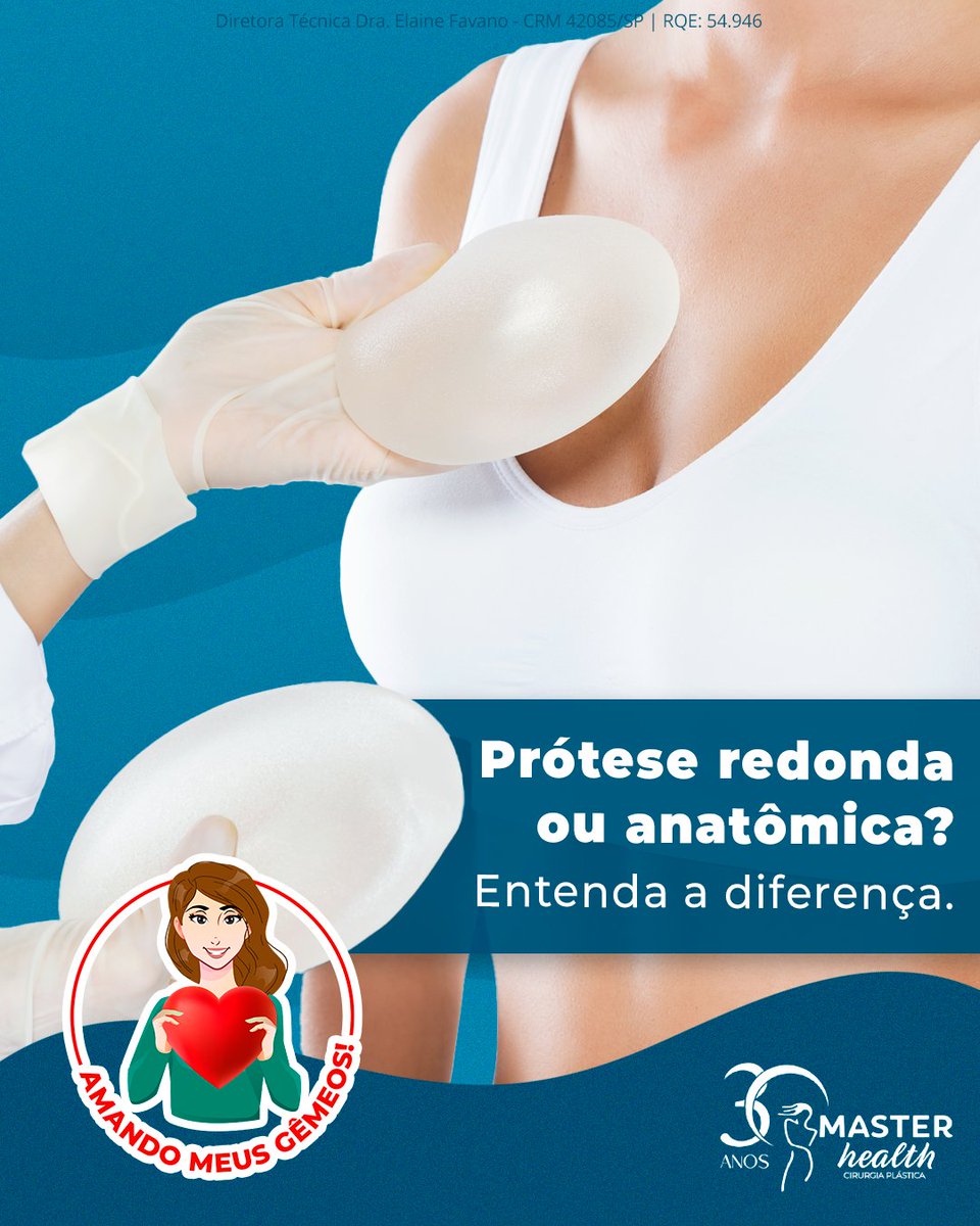 masterhealth's tweet photo. Escolher uma prótese de silicone vai muito além do tamanho. O formato também influencia no resultado e deve respeitar a anatomia de cada paciente. 

Entenda as diferenças entre próteses redondas e anatômicas: https://t.co/lNIyFwH3Rg https://t.co/AiYJxE48UZ