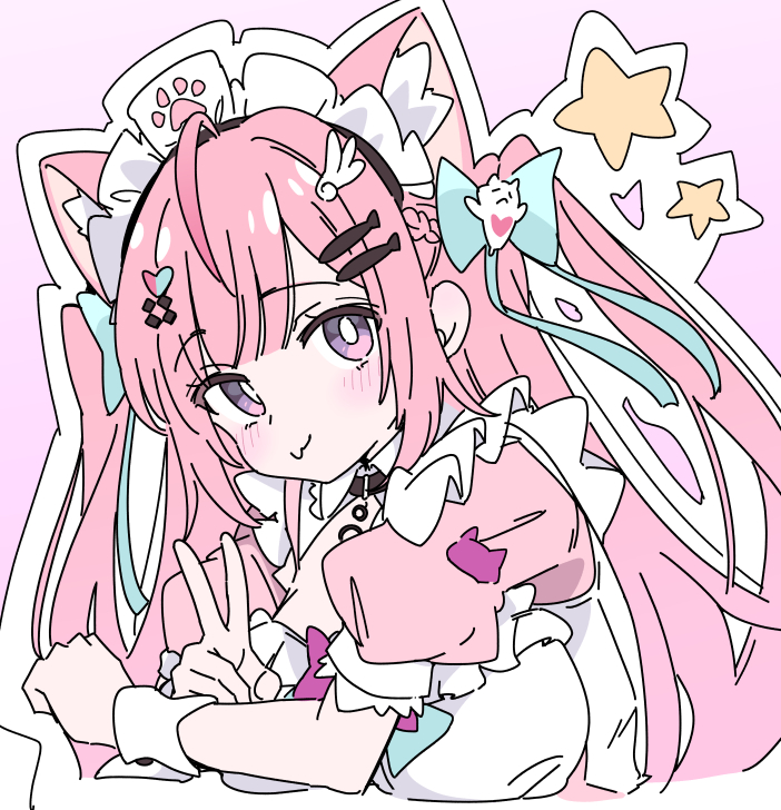 Ixy's tweet photo. 🩷🩵　#さくなあーと https://t.co/od71ymS18x