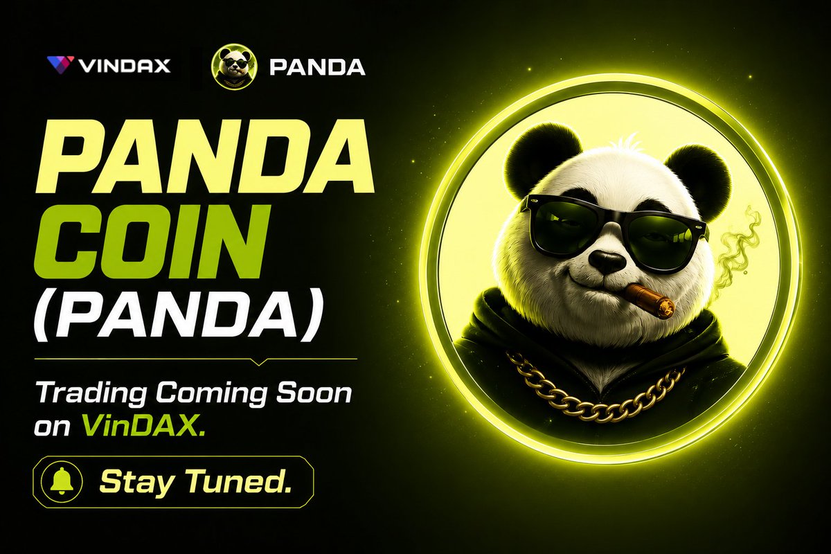 VinDAXOfficial's tweet photo. 📢PANDA COIN (solana:2LMfaKb5CXEeY8svddu3Jp3rmdBvuMzjXRF4dnz4pump ) will soon be available for trading on VinDAX. @PANDACOINAI 
 
Get ready to explore a new trading opportunity and stay tuned for the official listing schedule and trading pair details!

🚀 Full news at: https://t.co/vWan5UFKf3

#VinDAX #newlisting #PANDACOIN #PANDA #cryptocurrencies #CryptoNews