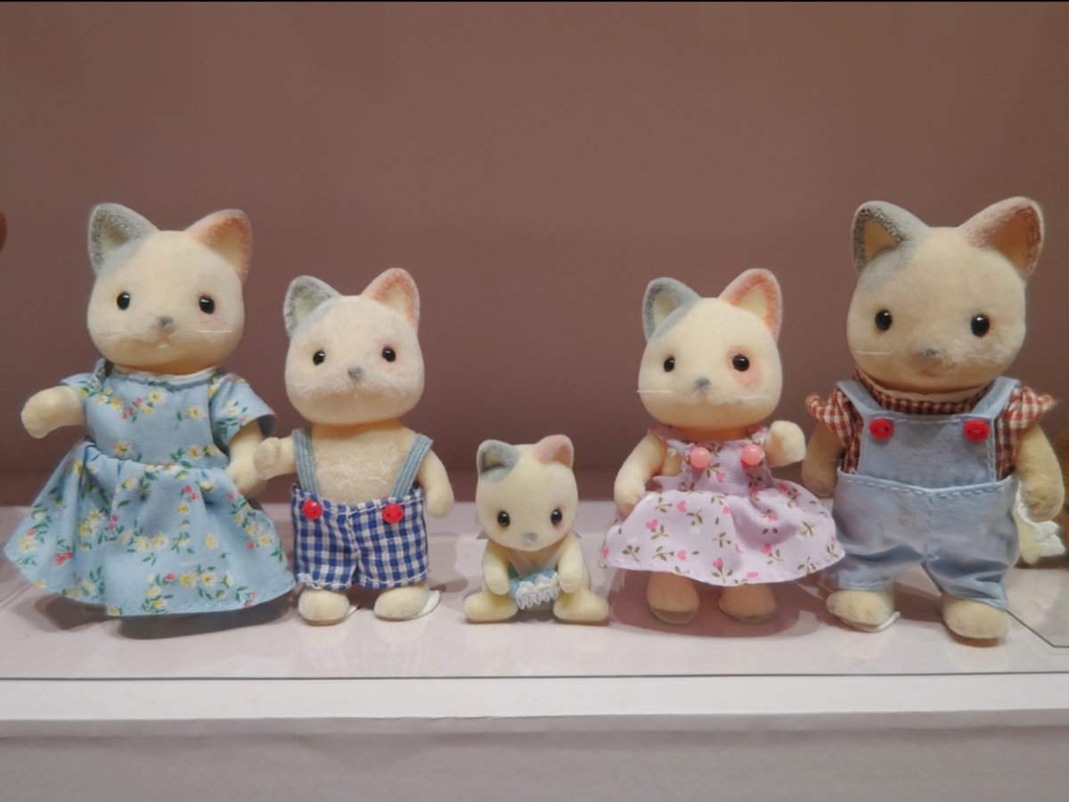 aky_megane's tweet photo. シルバニア展、幼き頃に持っていたミケネコファミリーと再開できて嬉しかった😺 https://t.co/On09z6K30h