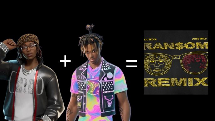 cjtheninjapro83's tweet photo. @Fortnite add Ransom Remix - By Lil Tecca feat. Juice WRLD you already got both of them in the game now #Fortnite #Gaming #music https://t.co/MjRcyhcTug