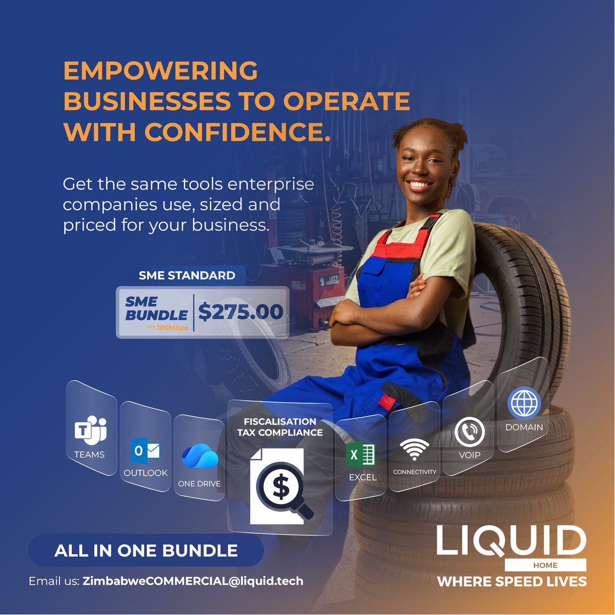 liquidhomezim's tweet photo. Power your next stage of growth with the Liquid Home SME Bundle.

Stop making do with tools that hold you back. Get fast internet, professional email, cloud storage, and collaboration tools designed for growing businesses.

Get Started