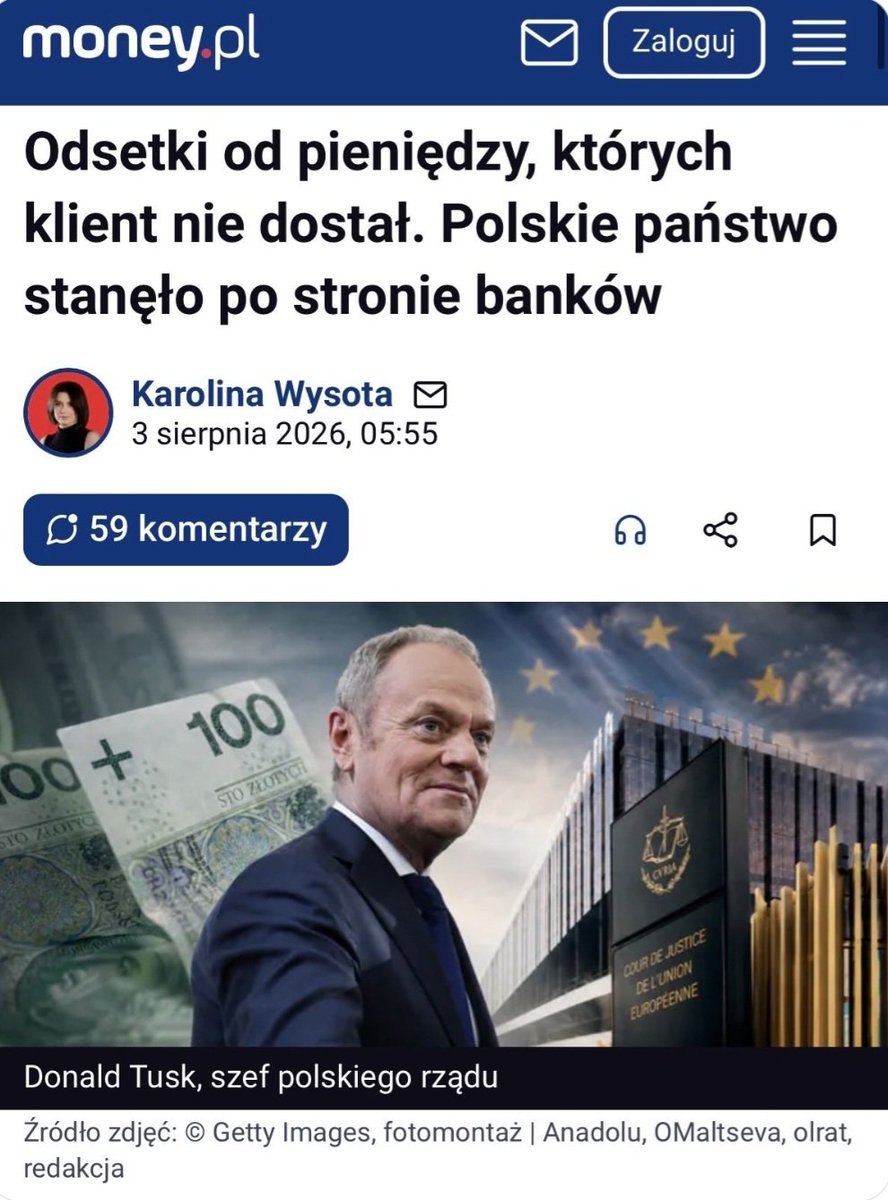 adw_Borawska's tweet photo. To jest moment, w którym konsumenci mają prawo zadawać trudne pytania.

Przed TSUE Polska przedstawiła stanowisko korzystne dla sektora bankowego. Jak wynika z publikacji Money , w jego przygotowaniu uczestniczyły https://t.co/t375RXBRR2. Ministerstwo Sprawiedliwości, UOKiK oraz urząd obsługujący KNF. 
Ostatecznie TSUE nie podzielił tej argumentacji i stanął po stronie konsumentów.

Dziś właśnie Ministerstwo Sprawiedliwości pracuje nad projektem zmian dotyczących Sankcji Kredytu Darmowego.

Trudno więc dziwić się obawom, czy projekt rzeczywiście będzie w pełni odpowiadał standardom ochrony konsumentów wynikającym z prawa Unii Europejskiej i orzecznictwa TSUE. Zaufanie buduje się konsekwencją, a nie deklaracjami.

W kampanii wyborczej słyszeliśmy o odbudowie państwa prawa, końcu uprzywilejowania najsilniejszych grup interesu i większej ochronie obywateli. Dziś jest doskonała okazja, aby te zapowiedzi przekuć w konkretne działania.

Projekt ustawy o SKD powinien chronić konsumentów zgodnie z prawem Unii Europejskiej, a nie realizować oczekiwania sektora bankowego. Tego oczekują obywatele od państwa, które ma stać po stronie prawa i swoich obywateli, a nie silniejszych uczestników rynku.

Czas zacząć spełniać obietnice. Być może właśnie od rynku bankowego.

#skd #sankcjakredytudarmowego #prawokonsumwntów #rząd