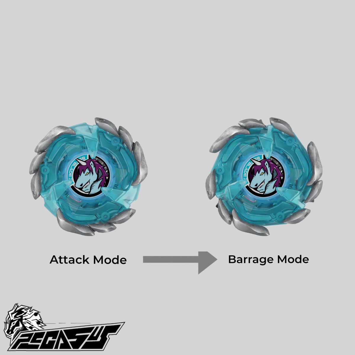 Pegasysjesko2's tweet photo. Unicorn Cosmos H
A UXE Balance Type with the ability to rotate it's mid blades to switch between barrage and attack modes.
Modelled and Designed by me
#beyblade #beybladex #3dmodelling #beybladecustom #ベイブレードX https://t.co/8jV9RKM5JC