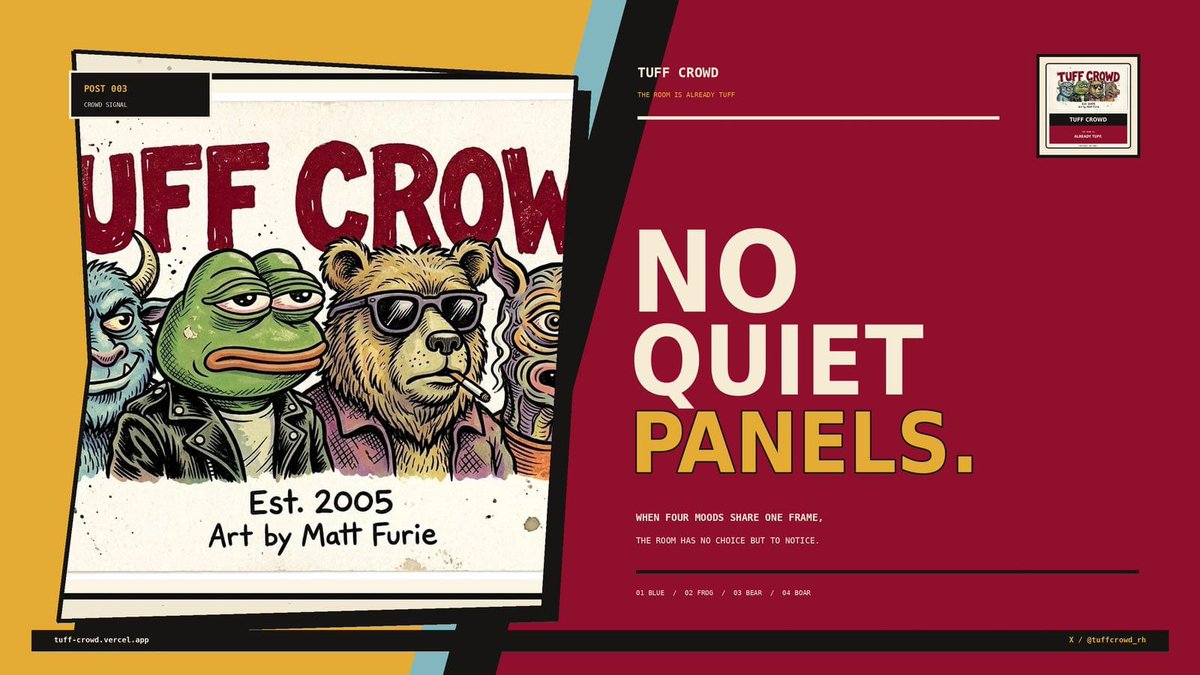 tuffcrowd_rh's tweet photo. Quiet panels were never an option.

When four different moods share one frame, the room has no choice but to notice.

No quiet panels. No easy crowd. https://t.co/r2gr6NwuQj