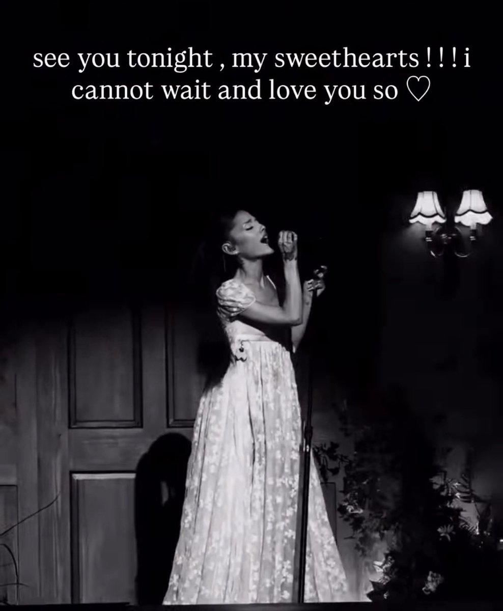 TeamArianaHQ's tweet photo. Ariana Grande via Instagram ♡ “see you tonight , my sweethearts ! ! ! i cannot wait and love you so ♡” https://t.co/HIAdYg5p3G
