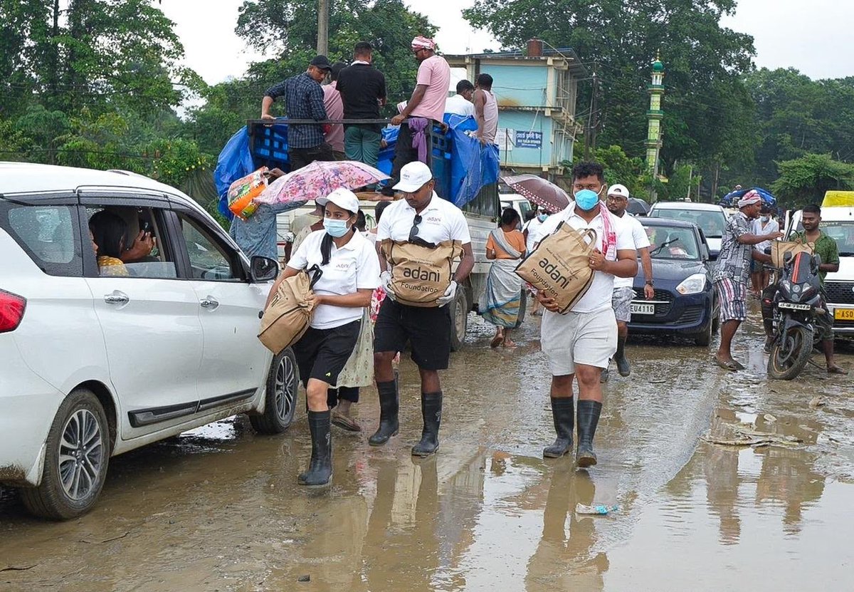 Ashish_J2's tweet photo. Gautam Adani has shown that corporate responsibility is most meaningful when it directly touches people's lives.

His ₹11 crore contribution to the Assam Chief Minister's Relief Fund, combined with the Adani Foundation's relief programme covering nearly 8,000 families across Upper Assam, is helping communities begin the long journey of recovery.

Acts of kindness like these strengthen not just lives, but the spirit of the nation.