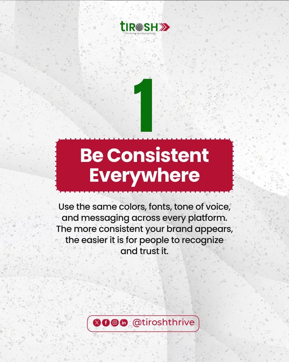 tiroshthrive's tweet photo. If you want your business to stay top of mind, focus on what makes your brand memorable, not just visible.

Consistency, customer-focused messaging, regular content, and a clear brand identity can make all the difference. https://t.co/2vWdaD3GjT