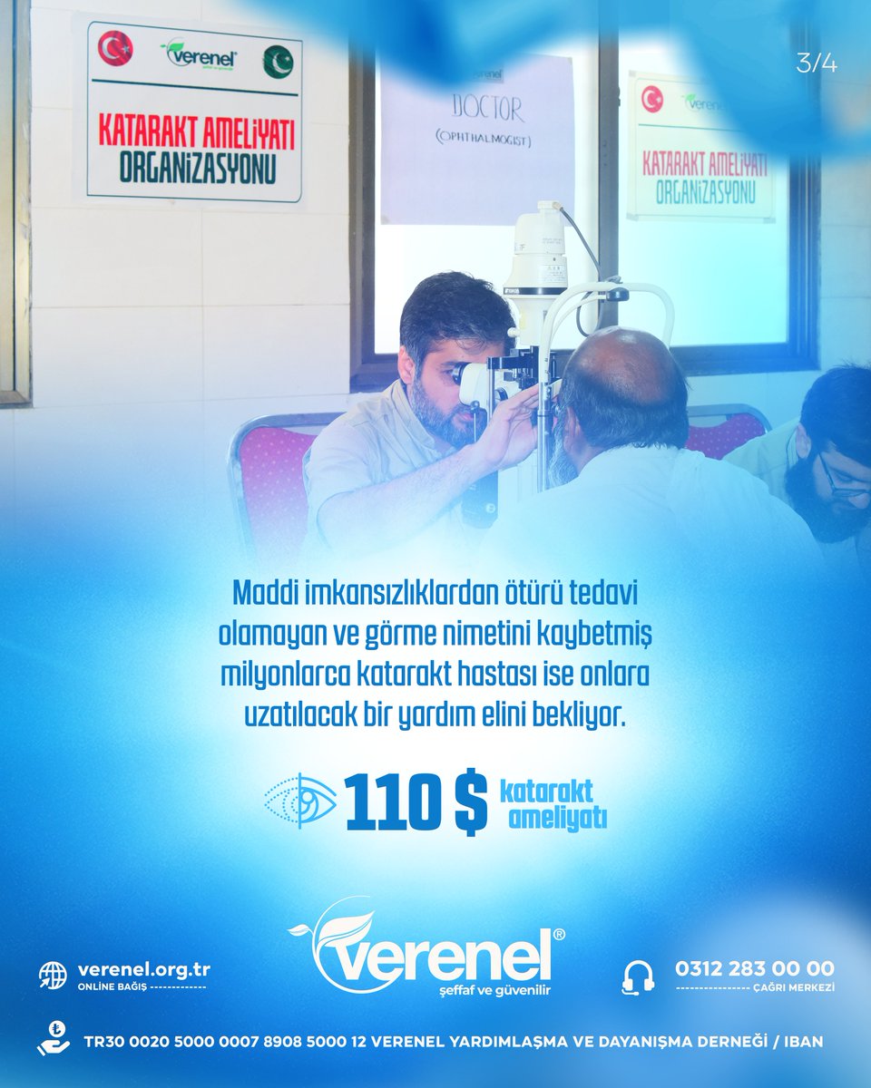 vereneldernegi's tweet photo. Dünyada milyonlarca insan katarakt nedeniyle yarınlara umutla bakamıyor.

Tedavi imkânı varken maddi imkansızlıklar nedeniyle karanlığa mahkûm kalan kardeşlerimiz uzanacak bir yardım eli bekliyor.

🌐 Online Bağış: https://t.co/U94BPTjKKy

#Katarakt #KataraktAmeliyatı #Verenel #GözlereŞifaVesilesiOl #Afrika