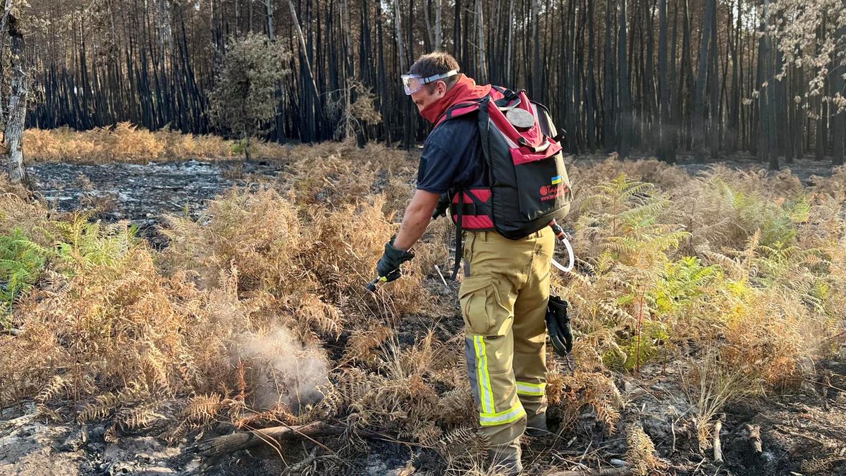 eu_echo's tweet photo. 🇺🇦🤝🇫🇷 @SESU_UA teams are supporting France in battling large-scale wildfires.

For the first time ever, Ukraine has deployed a team under the #EUCivilProtection Mechanism to assist an EU Member State.

🇪🇺 ❤️This is #EUsolidarity in action. https://t.co/3ZGc8VD0B1
