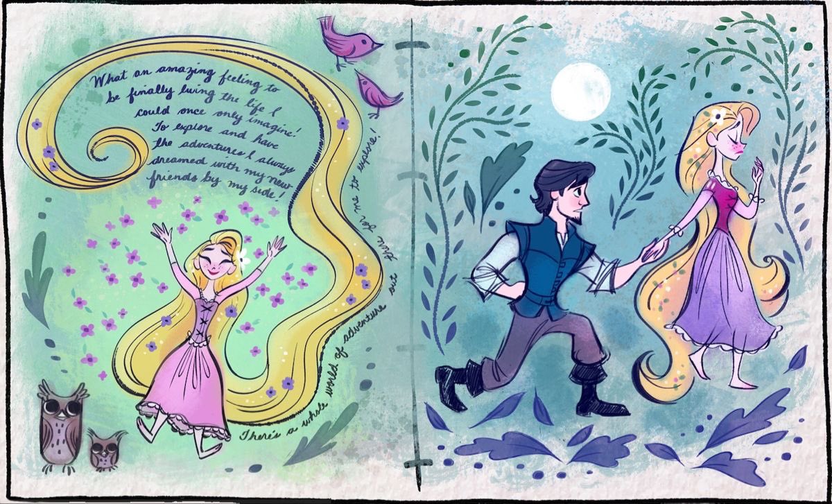 xtangledreamsx's tweet photo. can we talk about rapunzel’s sketches because i am actually so obsessed w/ them. 🥹🫶🏻 https://t.co/njxqqMKbhb