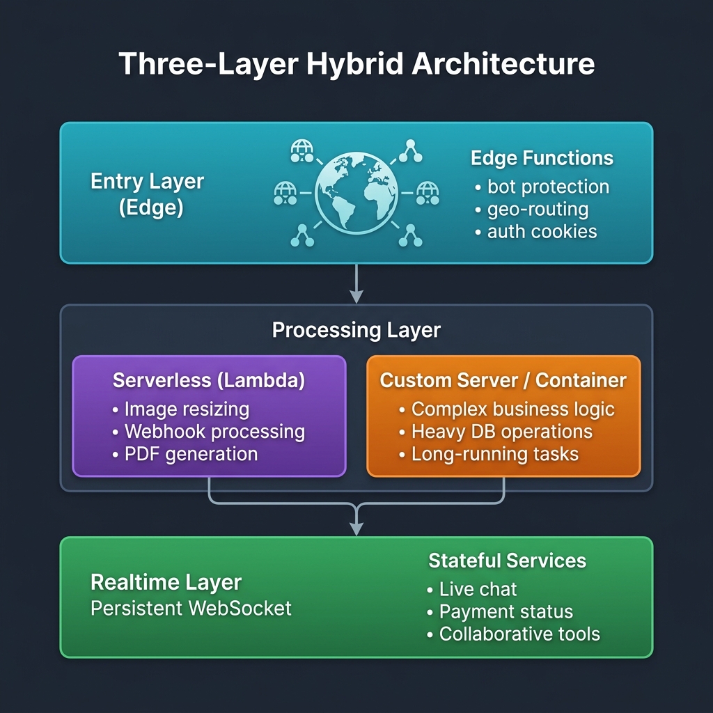 utkarshj014's tweet photo. New write-up: Cloud &amp; Modern Backend Architecture

This covers: traditional servers, serverless functions, edge computing, and Realtime services, how they work under the hood, their trade-offs and how they compose into a single hybrid architecture.

Read: https://t.co/ZDf5F2qA30 https://t.co/1uDcWJYDWT