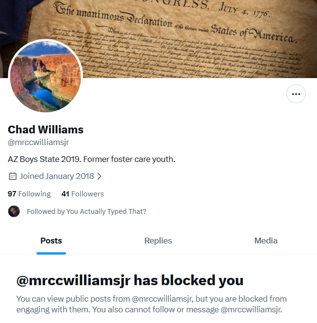 GuntherEagleman's tweet photo. The Twin Falls shooter had me blocked... He isn't MAGA. https://t.co/cbmgWY47tV