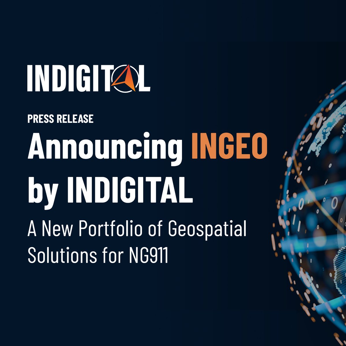 INdigital's tweet photo. We're launching INGEO by INDIGITAL, our portfolio of geospatial solutions and services. INGEO was built so agencies can source their NG911 infrastructure and the validated location data behind it from a single accountable team.
 
 #NG911 #GIS https://t.co/8M3YLmlf3U